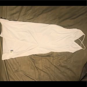 Long white dress with slit :)